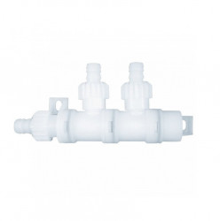 Water distributor with 2 outlets for hose Ø inner Ø 10mm