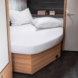Waterproof bed linen with elastic Walra, right FRENCH BED FRENCH BED 200 x 145 cm, WHITE - Img 3
