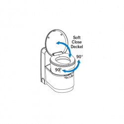 WC fix Carbest cu golire la exterior si usa de serviciu inclusa, montaj aplicat - Img 2