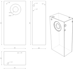 112 l tank for clean or grey water, 45 x 90 x 28 cm - Img 2