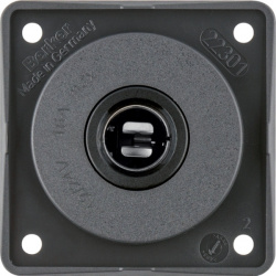 12V car cigarette lighter socket for the Berker Integro system, ANTHRACIT