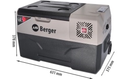 29 litre cooler with LG 12/24/230V compressor, handle and integrated transport wheels - Img 5