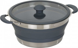 3.5 litre foldable silicone camping pot with boiling temperature resistance