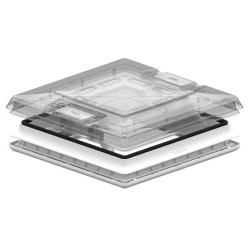 50 x 50 cm "Fiamma Vent" hatch 50 x 50 cm with opening on all sides and transparent lid
