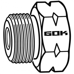 Adapter for Romania (G2) cylinder to Germany (G12) regulator, GOK - Img 2