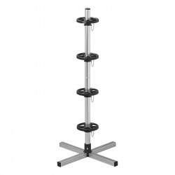 Aluminium Metal 4-Wheel Storage Rack, Rims with Car Tyres, Capacity 100kg