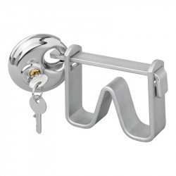 An anti-theft device for caravan or trailer coupling with lock and 2 keys