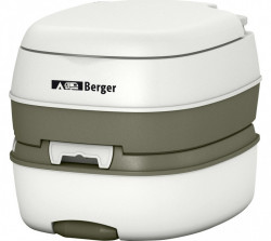 Berger Deluxe" portable ecological mobile toilet, piston pump, maximum load 130 kg, height 37,5 cm