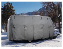 Brunner caravan cover made of 4-layer SFS polypropylene, breathable and UV resistant