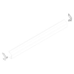 Capac capăt profil frontal dreapta alb pentru copertina Dometic PR 2000 (407157195)
