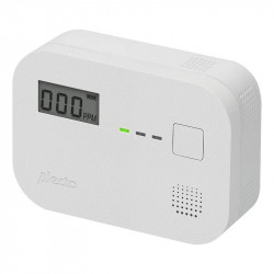 Carbon monoxide CO detector with batteries, no power connection required