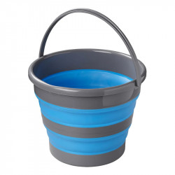 Colla collapsible silicone bucket, 15l blue and grey