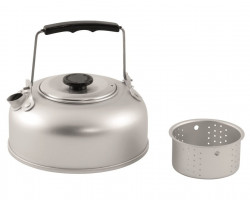 Compact ultra-lightweight aluminium teapot with tea-tray, 0.9l