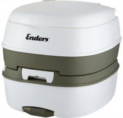 "Enders Deluxe" portable ecological mobile toilet, plunger pump, level indicator and integrated transport wheel