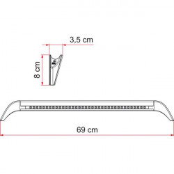 Fiamma outdoor lamp with LED and rain gutter for awnings - Img 3