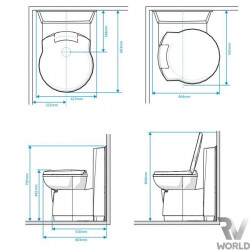 Fixed WC Thetford C263-CS with external cistern outlet, surface mounted - Img 3