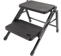 Folding ladder with two steps for caravans, height 40 cm