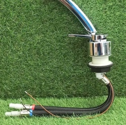 Hot/cold water battery "Florenz" foldable pipe SI rotating, mounting hole ∅ 33mm - Img 3