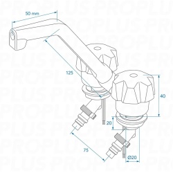 Hot/cold water coil Reich "Deluxe", mounting hole diameter ø 20 mm - Img 6