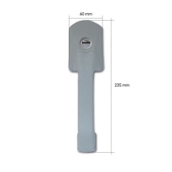 Incuietoare exterioara FAP 1059 cu butuc si chei, 60 x 235 mm - Img 4