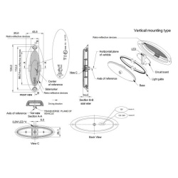Lampa laterala LED pentru rulote 124 x 46 mm - Img 2