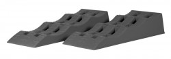 Levelling levelling track for caravans or motorhomes, with three levels and profiled surface, 2 pieces