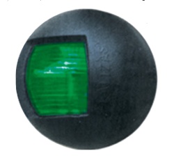 Lumina navigatie, montaj orizontal, VERDE, carcasa NEAGRA