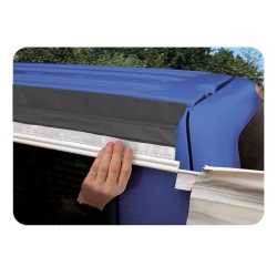 Magnetic adapter for attaching the awning or tent to the bodywork