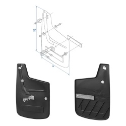 Mudguards Fiat Ducato produced since 07/2006, 2 pieces FATA - Img 2