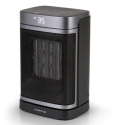 Oscillating fan heater with remote control and display, 750/1500W/ECO