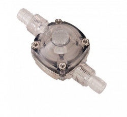 Particulate filter to protect the water pump of caravans