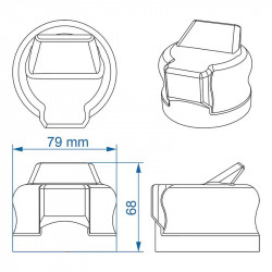 Protection and sealing cover for caravan or trailer socket - Img 4