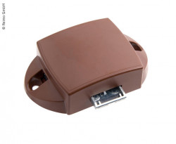 Push Lock cupboard lock with push-button and stop, brown - Img 2