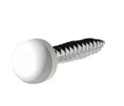 Screw with plastic cap for mounting interior cladding panels, 20 pcs