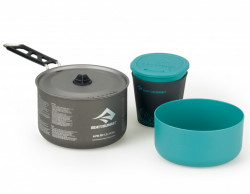 Set Alphaset 1.1 mug, bowl and saucepan 1,2 l in anodised aluminium
