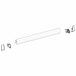 Set capace profil frontal eloxate Thule pentru Omnistor 8000, stânga și dreapta (1500601255)