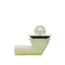 Siphon siphon drain, 20 mm 90 degree hole diameter with metal plug, outlet ∅ 19 mm