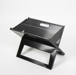 Stainless steel foldable charcoal grill, grill surface 42 x 27 cm
