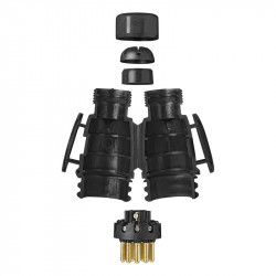Stecher 13 pini pentru montaj pe cablu, ABS, 12V - Img 6