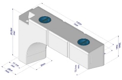 Tank 95l for water with installation over the STANGA Ducato / Boxer / Jumper rear wing