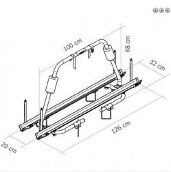 "Thule Caravan Light" bicycle carrier for bollard - Img 5