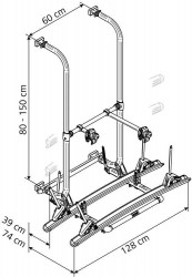 Thule Elite G2 bike carrier for caravans, 80 -150 cm - Img 2