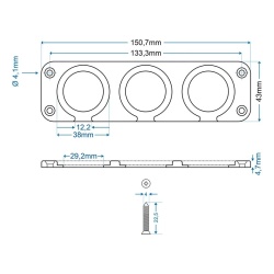 Triple casing for flush mounting - Img 4