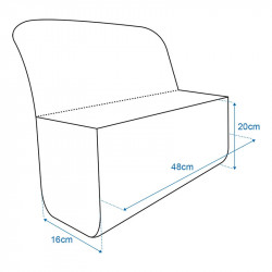 Trunk organiser bag with velcro, 48 x 20 x16 cm - Img 5
