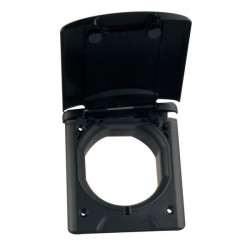 Universal canister housing with magnet for caravan and motorhome sockets, BLACK