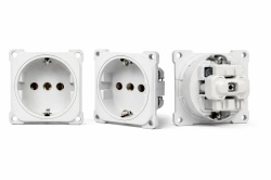 220V socket without frame, light grey