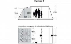 4-person family tent "Hayling 4" - Img 5
