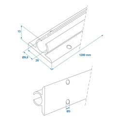 90° profiled line, length 120 × 2.5 cm, self-adhesive - set of 3 pieces - Img 3