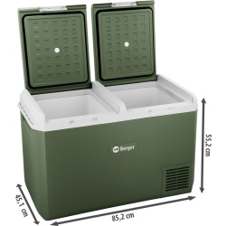 95L car cooler with compressor and cooling/freezing function, 12/24/230V, 95 litre capacity, dual zones (two compartments) - Img 5