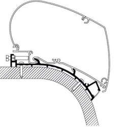 Adapter for Eriba Touring 820, for Thule Omnistor 9200, 6300, 6200